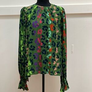 ESSENTIEL Antwerp animal print blouse size S-M